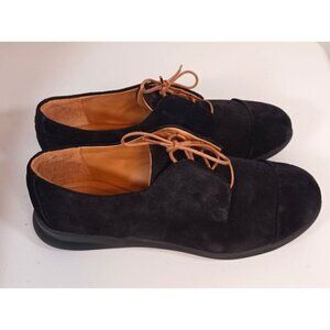 Samuel Hubbard Suede Oxford Black Lace-Up Sneakers Women's Size 7.5